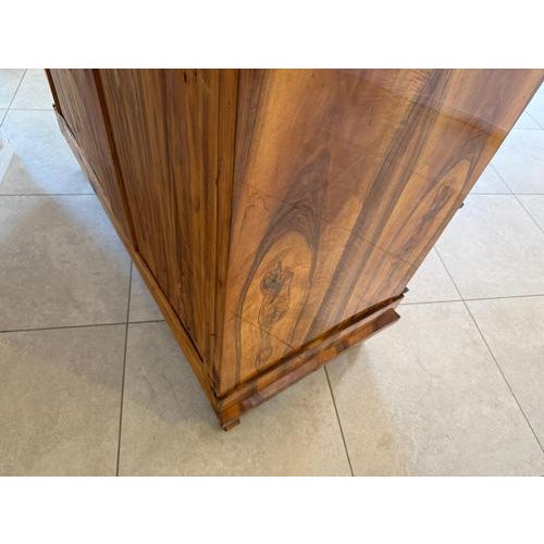 Antique Empire Column Cabinet in Walnut For Sale - Image 11 of 18