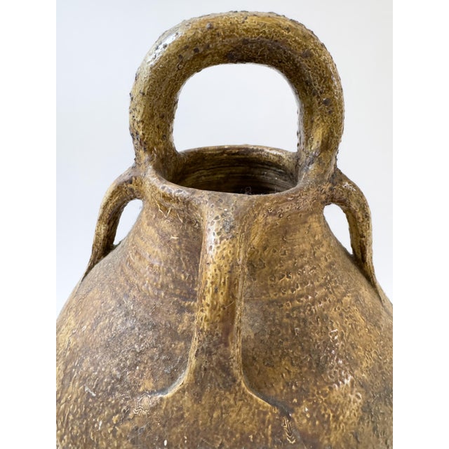 Antique French Glazed Terracotta Walnut Oil Jug (Cruche) With Four Handles, C. 1900 For Sale - Image 15 of 17
