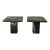 1980s Vintage Nero Marquina Black Marble Postmodern Side Tables - A Pair For Sale