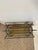 Mid-Century Modern Black Wrought Iron and Brass Toned Magazine Rack With Leaf Motif. For Sale In Seattle - Image 6 of 7