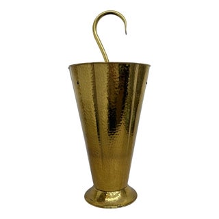 Mid-Century Brass Umbrella Stand, 1970s For Sale