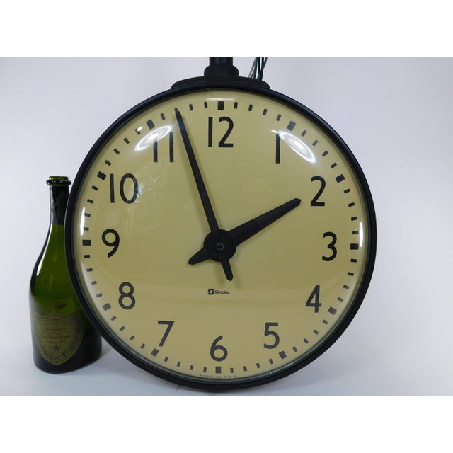 Vintage Simplex Double Faced Ceiling Mounted School Clock Chairish