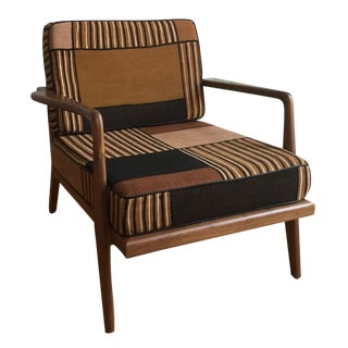 Smilow Rail Back Chair With Bogolan Fabric For Sale