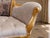 Wood Late20C French Artisan LouisXVI Gold Beige Velvet Settee-1Pc For Sale - Image 7 of 15