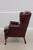 Pennsylvania House Pennsylvania House Burgundy Leather Wing Chair For Sale - Image 4 of 16