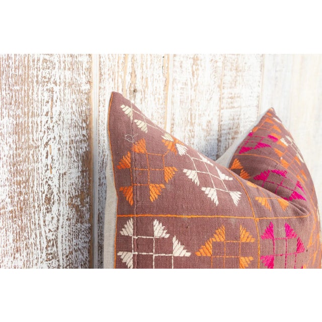 Early 21st Century Mia Antique Indian Folk Lumbar Pillow For Sale - Image 5 of 10