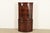 English Drexel Georgian Mahogany Bow Front Corner Cabinet, 1950s For Sale - Image 3 of 18