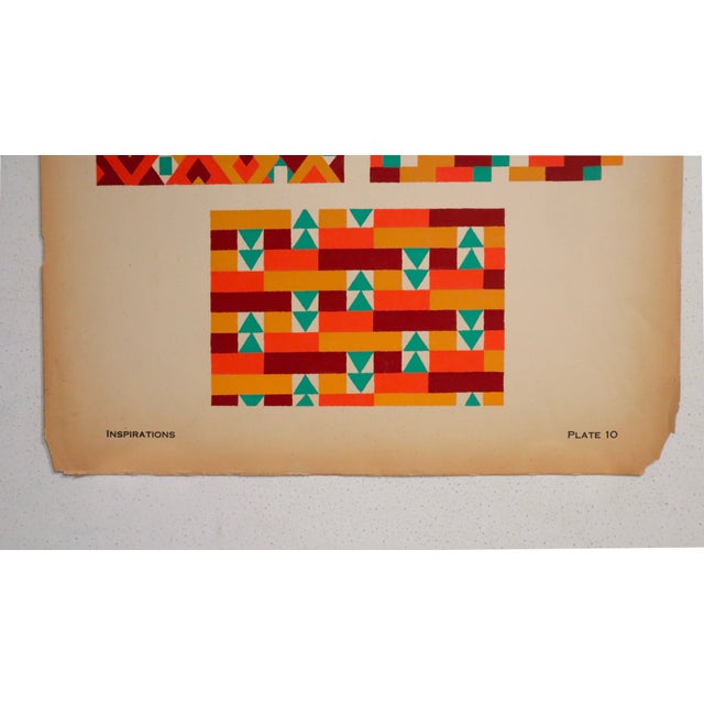 Art Deco 1928 American Botanical Design Pochoir, Inspirations (Book B, Plate 10), André Durenceau For Sale - Image 3 of 3