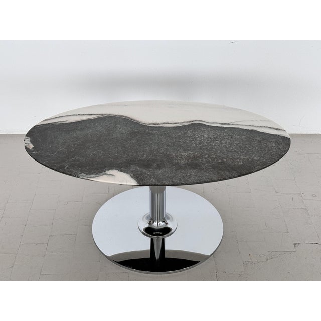 Italian Marble and Chrome Coffee Table, 1980s For Sale - Image 12 of 13