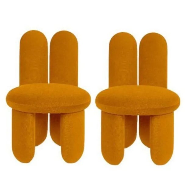 Set of 2 glazy chairs, gentle 443 by royal stranger. Dimensions: w 58 d 58 h 85 cm sh 50 sd 46 cm. Materials: upholstery....