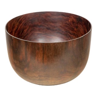 Mid Century Figured Walnut Bowl For Sale