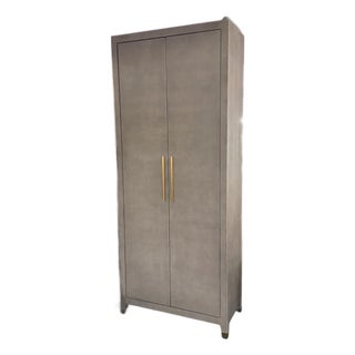 Restoration Hardware Graydon Shagreen Cabinet For Sale