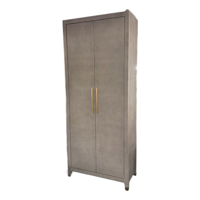 Restoration Hardware Graydon Shagreen Cabinet For Sale