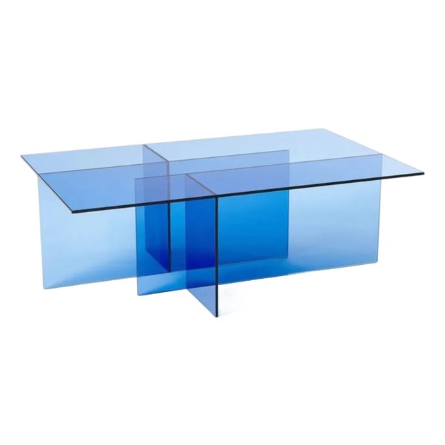 Acrylic Coffee Table Blue For Sale