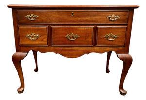 1970s Statton Queen Anne Style Cherry Lowboy
