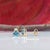 Aquamarine Stud Earrings, 14k Solid Gold, 5mm Trillion Cut March Birthstone, Pair For Sale - Image 4 of 7