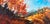 Ralston Fall by Tracy Wall | Oil on Canvas Landscape with autumn trees and a river. For Sale