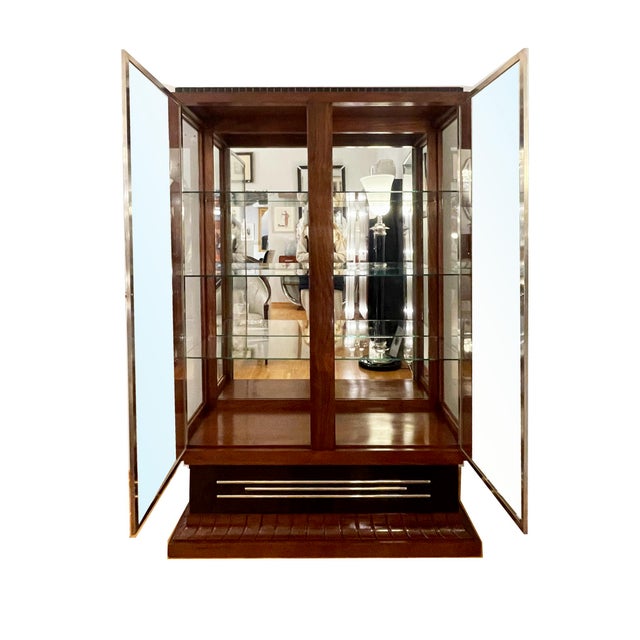 Art Deco Showcase Glazed on Three Sides For Sale - Image 9 of 11