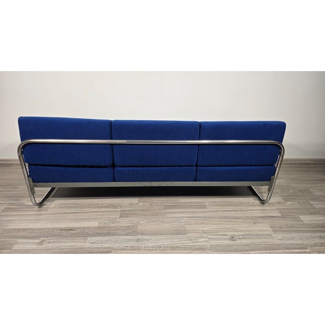Bauhaus Chrome Sofa by Robert Slezák for Slezák Factories, 1930s For Sale - Image 14 of 16