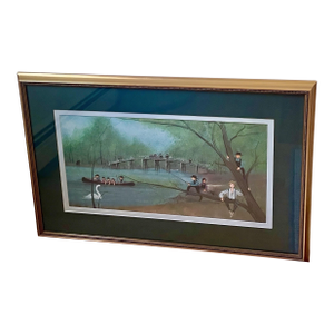 P. Buckley Moss Signed Print "The Concord Bridge" – (250th Revolutionary Anniversary) #63/1000