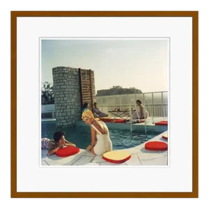 Penthouse Pool 1961 by Slim Aarons Framed C Print