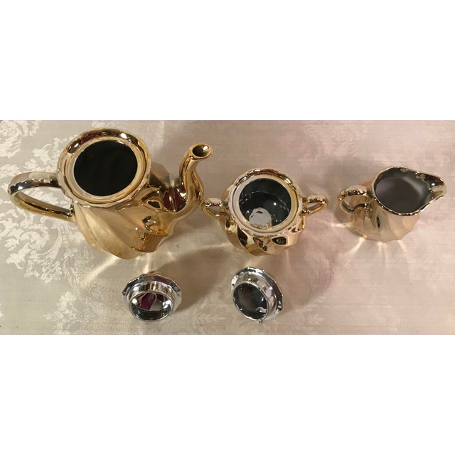 Mid Century Japanese Gold Tea Set 3 Pieces Chairish