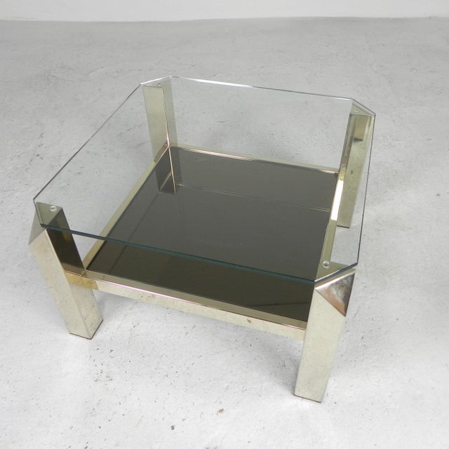 Coffee Table with 2 Glass Plates from Belgo Chrom / Dewulf Selection, 1970s For Sale - Image 18 of 18