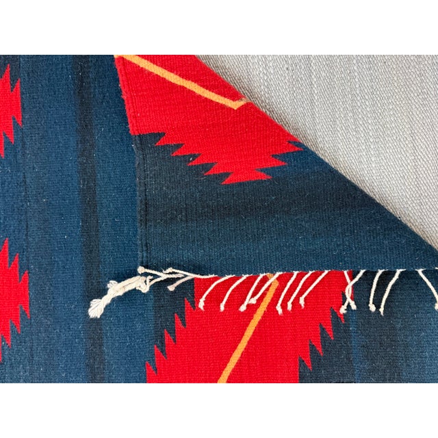 1ft 11in × 3ft 7in Southwestern Flat Weave Zigzag Area Rug For Sale In San Francisco - Image 6 of 12