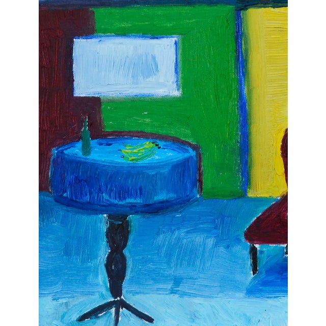 2010s Jonathan Taylor "Red Couch, Black Cat" Fauvist Interior 2014 For Sale - Image 5 of 8