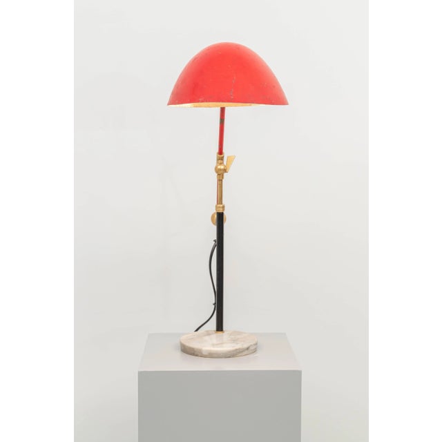 Marble, Metal and Brass Table Lamp 5023 by Angelo Brotto for Esperia, 1950s For Sale - Image 3 of 8