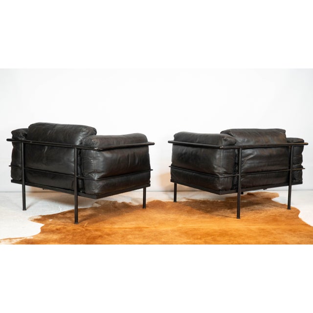 1980s Le Corbusier Lc3 Grand Modele Attr. Lounge Chairs - A Pair For Sale - Image 10 of 16