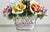 Yellow 1970s Nuova Capodimonte Grand Porcelain Centerpiece With Doves & Roses For Sale - Image 8 of 17