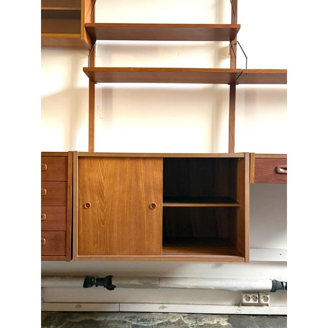 1960s Wall Unit in Teak by Preben Sørensen for PS System, 1960s For Sale - Image 5 of 9