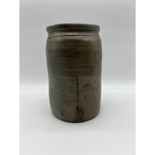 Mid 19th Century Antique Pennsylvania Folk Art Stoneware Preserve Jar, Circa 1850's For Sale - Image 5 of 12
