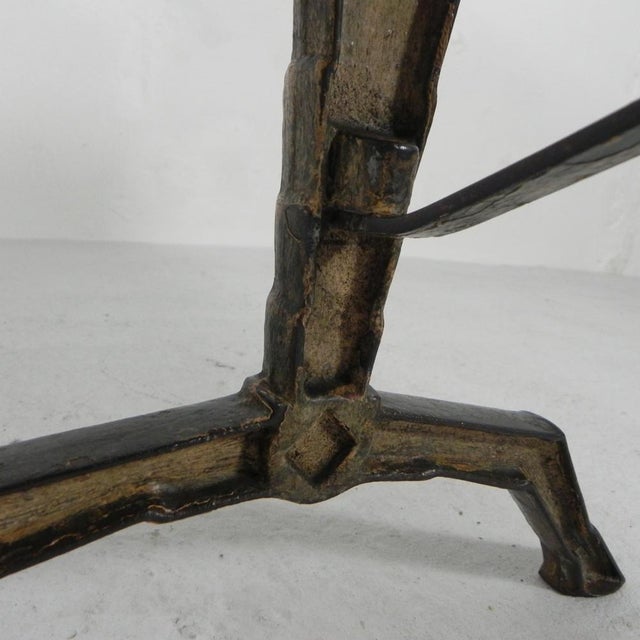 Art Deco Bistro Table with Oak Top on Cast Iron Table, 1930s For Sale - Image 11 of 18