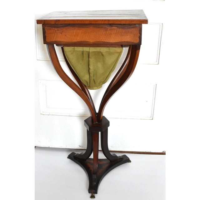 Antique Georgian Marquetry Inlay Work Table For Sale - Image 6 of 13