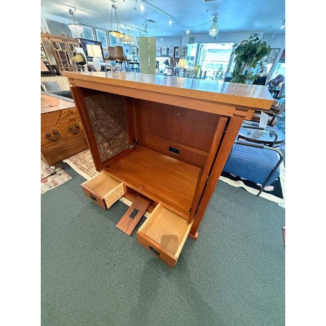Japanese Berkeley Mills Audio/Visual Tansu Cabinet With Shoji Doors For Sale - Image 3 of 12