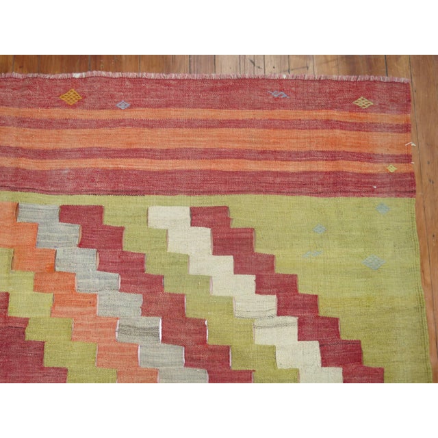 Early 21st Century Square Vintage Turkish Kilim For Sale - Image 5 of 6
