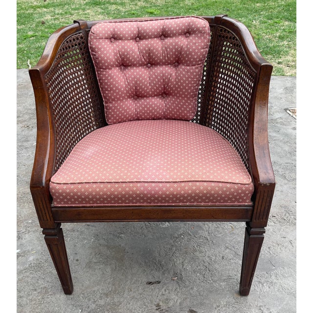 Vintage Cane Back Barrel Back Chair Chairish