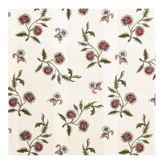 Sister Parish Eleanor Hand Printed Cotton Fabric- 3 Yards For Sale