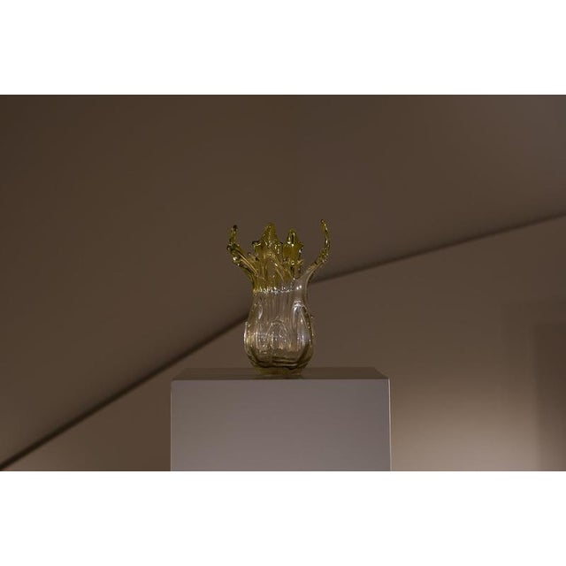Green Murano Glass Vase For Sale - Image 4 of 4