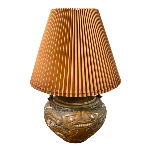 1970 Tiki Mayan Gods Lamp For Sale