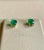 Emerald 3 Carat Oval Natural Emerald Stud Post Earrings 14 Karat Yellow Gold For Sale - Image 8 of 18