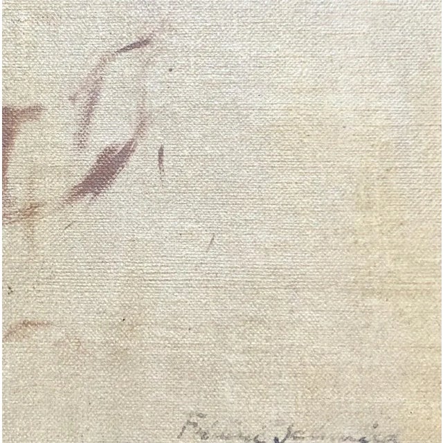 Modern Frédéric Schmied, Étude de portrait, Oil on Canvas For Sale - Image 3 of 6