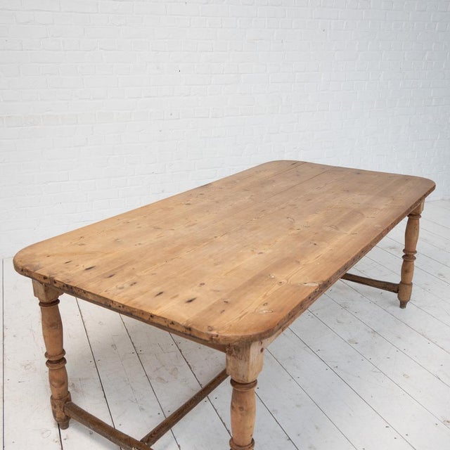 Antique Fir Farmhouse Table, France, 1920s For Sale - Image 9 of 10