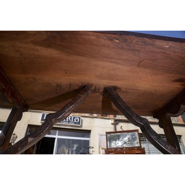 Goat-Shaped Side Table with Lyre-Shaped Feet in Solid Walnut For Sale - Image 6 of 18