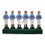 Mid 20th Century Set of 6 Marylou Whitney Hand Painted Jockey Silks Wood Slat/ Figurines For Sale