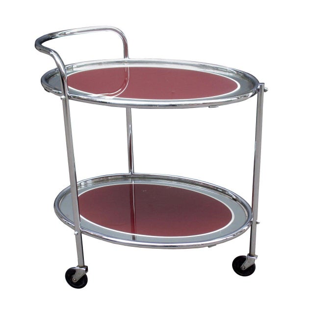 1930s Art Deco Period Two Tier Serving Cart France For Sale - Image 9 of 18