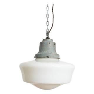 Church Opaline Glass Pendant Light from AS, 1930s For Sale