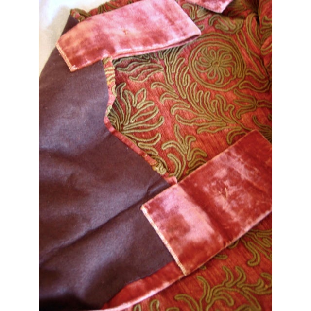 Early 20th Century French Gold Metallic on Velvet Embroidery Tapestry For Sale - Image 14 of 17